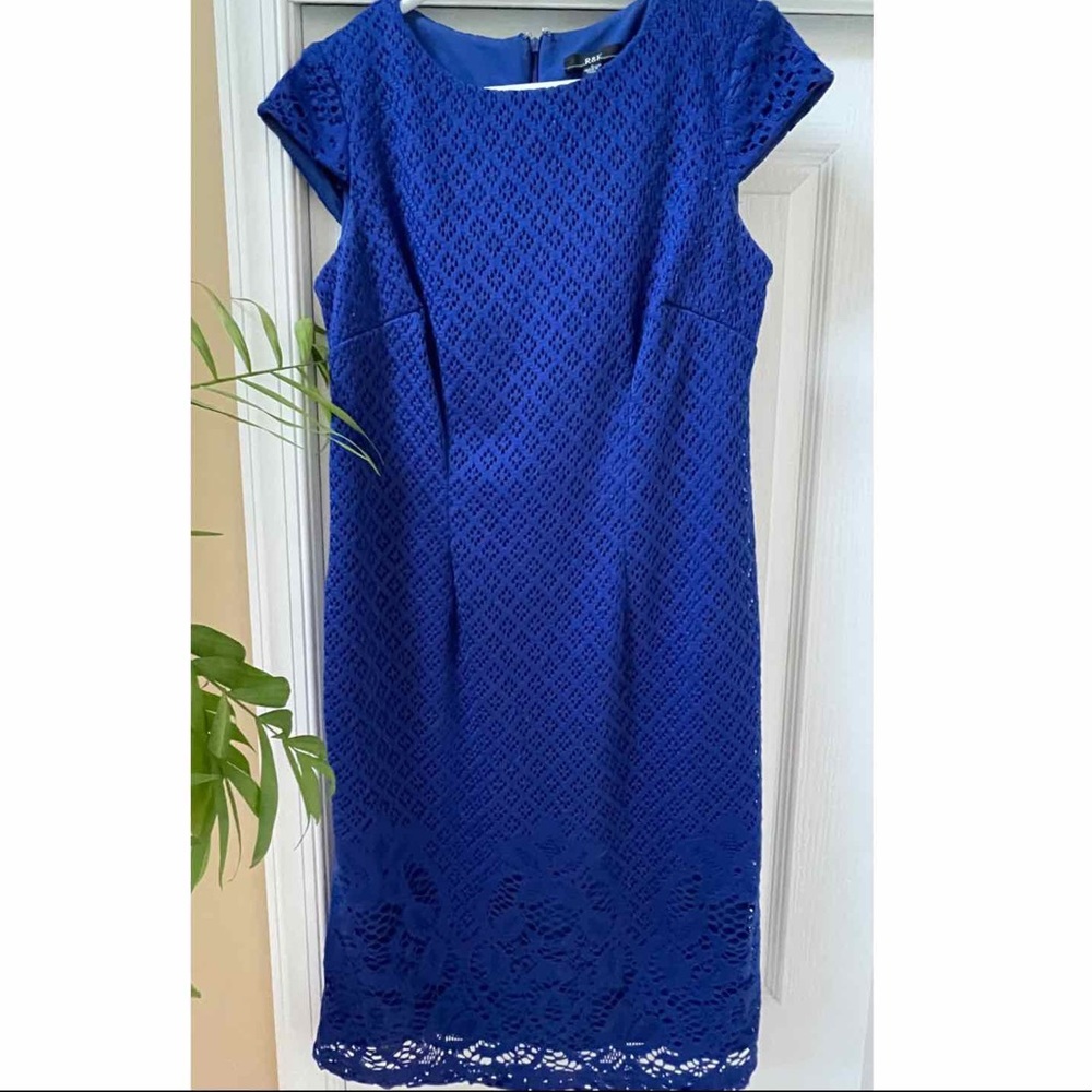 R & K Sapphire Blue Lace Dress